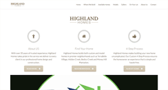 Desktop Screenshot of highlandhomesliving.com
