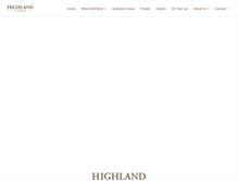 Tablet Screenshot of highlandhomesliving.com